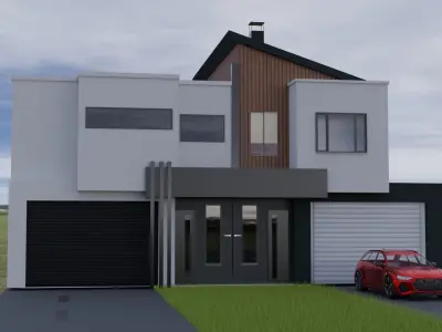 exterior home design Low-poly 3D model