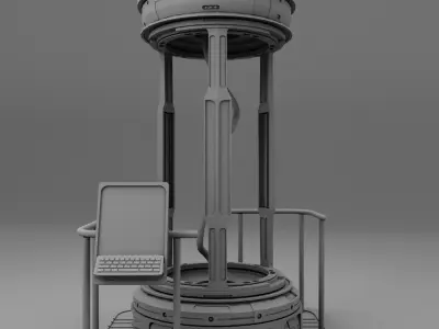 Sci-Fi Capsule Cloning Chamber Device Asset 3D model