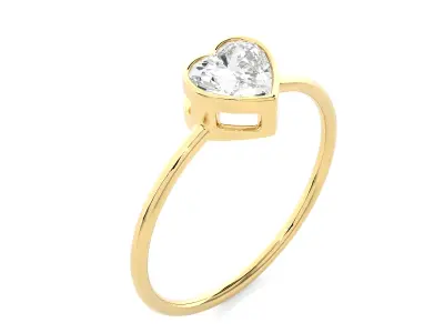 Light Minimalist Diamond Ring 3D print model buy