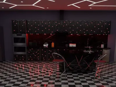 Kitchen the red firefly 3D model