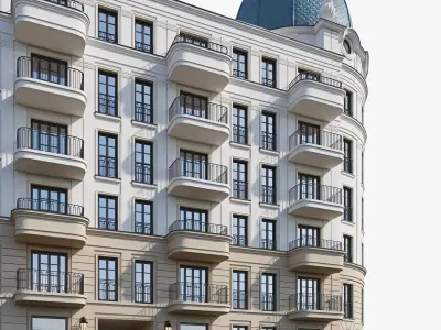 Classic residential building 19 3D model
