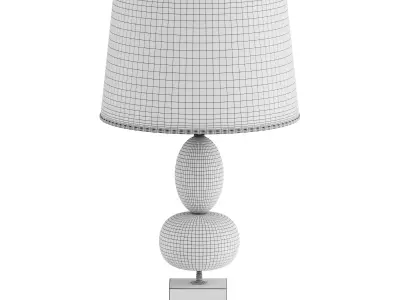Dani Medium Table Lamp with Linen Shades 3D model