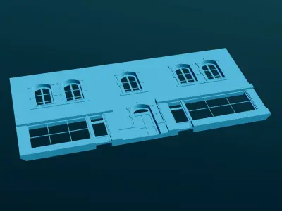 Charming French Village Shop House in HO scale 3D print model