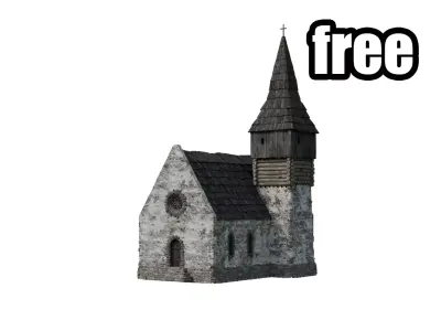 Medieval Church Free 3D model