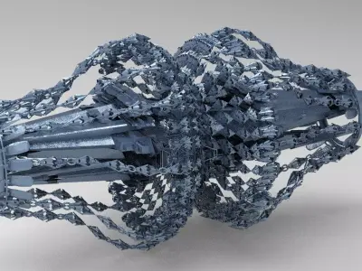 Sci fi swarm techno tower 3 3D model