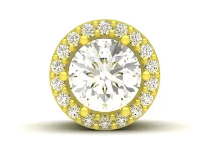 Luxury Diamond Center Bead Charm Jewelry 3D Model 130a 3D print model