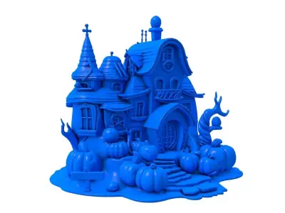 Halloween Ghost - Haunted House - Halloween Graveyard  3D print model