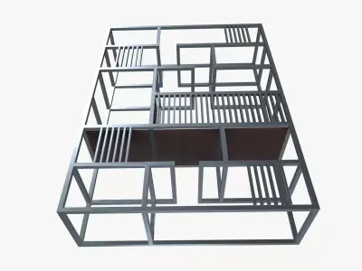 Shelf Frame Low-poly 3D model