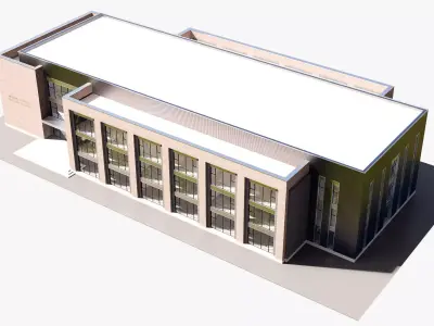 University Low-poly 3D model