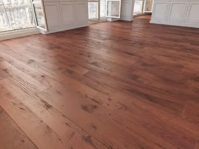 Wooden floor 21 WITHOUT PLUGINS 3D model