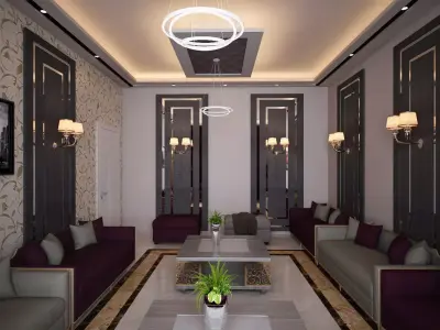 living room 3D model 99