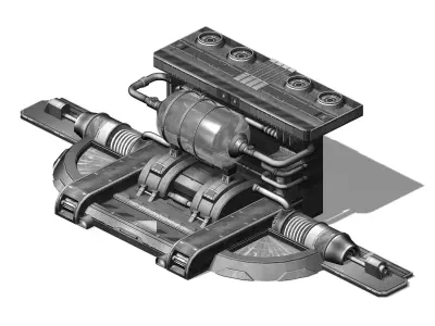 Machinery - Wall Chemical Container 02 3D model