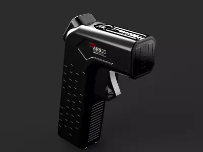 Sci-Fi Infrared Thermometer 3D model