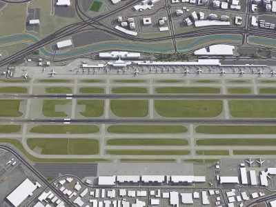 San Jose - Airport - SJC Low-poly 3D model