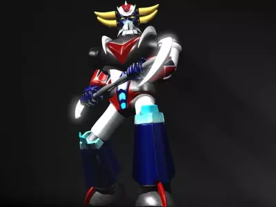 Grendizer Rigged and Animated Low-poly 3D model