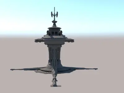 Futuristic structure 3D model purchase