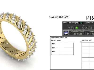 minimalist light weight ring 3dm render detail  3D print model