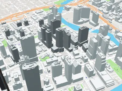 3D City Model of city of Miami  3D model