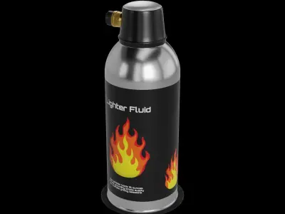 Lighting fluids and matches Lighter Fluid Low-poly 3D model