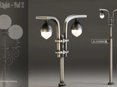 Exterior Light- Vol 02 Low-poly 3D model
