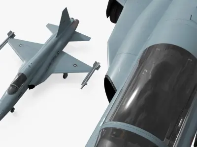  USAF Military Interceptor Aircraft Rigged for Maya 