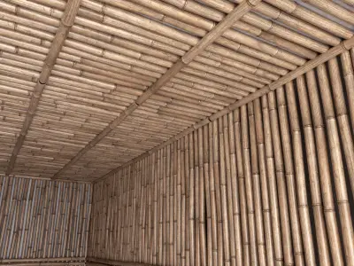 Bamboo ceiling 3D model