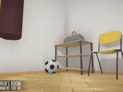 Childrens room - environment for VR Low-poly 3D model