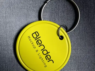 Keyring Mockup With Lighting 3D model