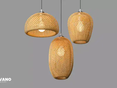 Chandelier Asia Hanging Lamp 3D model