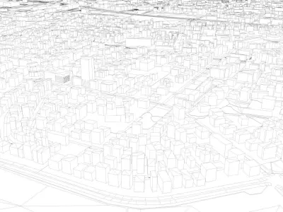 Ashdod City of Israel 2021 Low-poly 3D model