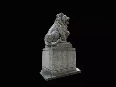 Lion sculpture 3D model