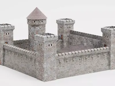 -Medieval Castle V3- 3D model