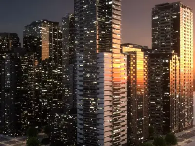 City Block Type B07 3D model