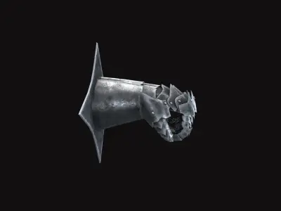 Medieval Torch V21 Low-poly 3D model