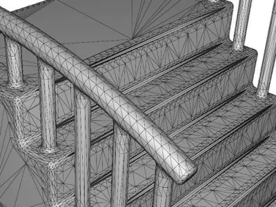 Marble Bridge Low-poly 3D model