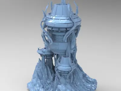Cthulhu ocean Dark void Tower  3D model