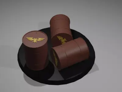 Damaged barrels of the Big E Free 3D print model