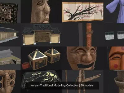 Korean Traditional Modeling Collection 3D Model Pack