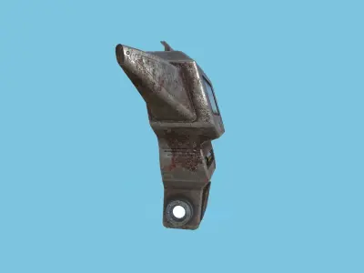 SciFi Backpack 08 Rust Destroyed - Character Fashion Design Low-poly 3D model
