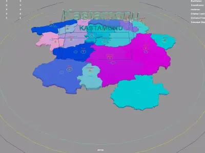 Kastamonu  Black Sea Region  Turkey map region geography 3D model