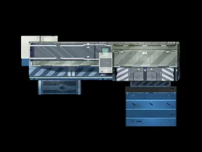 Machinery - wall 30 3D model
