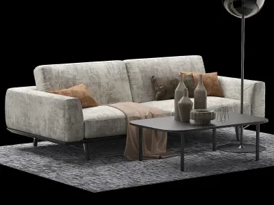Natuzzi Gio sofa 2 seater 3D model