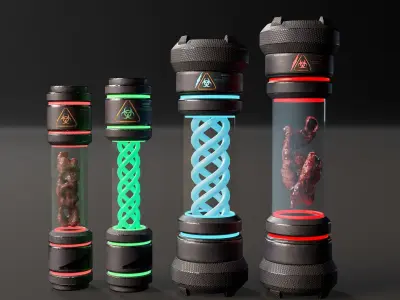 Biohazard Virals Low-poly 3D model