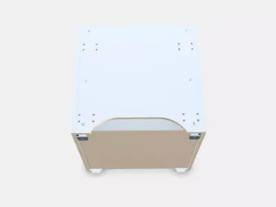 METOD Fridge-freezer top cabinet frame 1 Low-poly 3D model