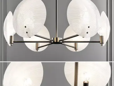 Mason 6-Light Glass Chandelier Low-poly 3D model