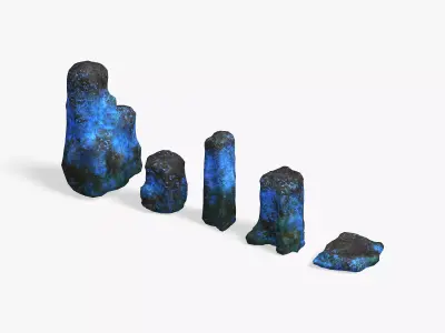 Rock Set 06 - Magic Low-poly 3D model