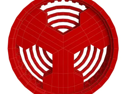 Laser Block Gate Sci Fi 3d model Low-poly 3D model