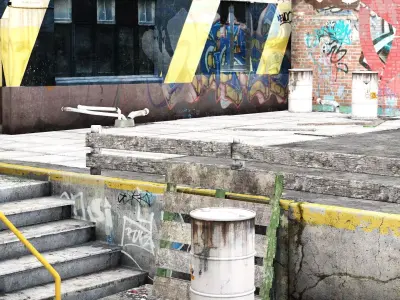 Crime Town All Setup Place 3D Model Low-poly 3D model