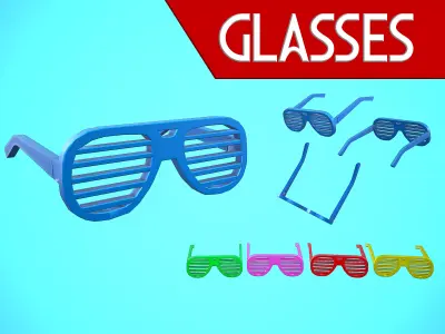 GLASSES 01 - CARTOON STYLIZED Low-poly 3D model