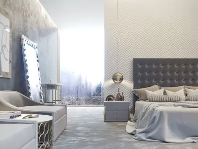 Set 3 - Corona C4D - 4 x Interior Scenes 3D Model Pack